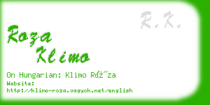 roza klimo business card
